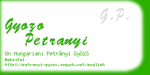 gyozo petranyi business card